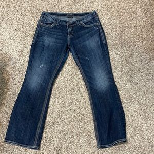 Silver jeans size 16 boot cut dark wash jeans
